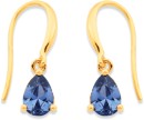 9ct-Created-Blue-Sapphire-Drop-Earrings Sale