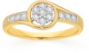 9ct-Diamond-Flower-Ring Sale