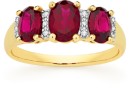 9ct-Created-Ruby-Diamond-Ring Sale