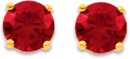 9ct-Created-Ruby-Round-Stud-Earrings Sale