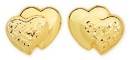 9ct-Diamond-cut-Heart-Stud-Earrings Sale