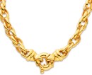 9ct-48cm-Triple-Link-Bolt-Ring-Necklace Sale