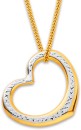 9ct-Two-Tone-Large-Floating-Heart-Pendant Sale