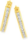 9ct-Cubic-Zirconia-Hoop-Earrings Sale