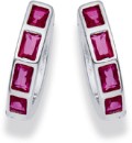Sterling-Silver-Red-Cubic-Zirconia-Huggies Sale