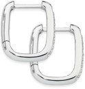 Sterling-Silver-Cubic-Zirconia-Set-Front-Oblong-Huggies Sale