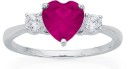 Sterling-Silver-Cubic-Zirconia-Heart-Ring Sale