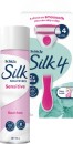 Schick-Silk-4-Razor-2-Blades-or-Schick-Sensitive-Shave-Gel-198g Sale