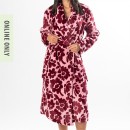 Amparo-Alyssa-Floral-Plush-Robe-PinkRed Sale