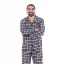 bbb-Sleep-Mens-Black-and-Grey-Check-Flannelette-PJ-Set Sale