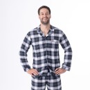 bbb-Sleep-Mens-Grey-Check-Flannelette-PJ-Set Sale