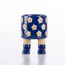 Design-Republique-Costa-Ceramic-Feet-Planter-Blue Sale