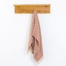 Home-Co-Lincoln-Coral-Herringbone-Throw Sale