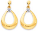 9ct-Diamond-Pear-Drop-Stud-Earrings Sale