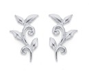 Sterling-Silver-Leaf-Stud-Earrings Sale