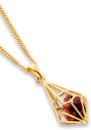 9ct-Created-Ruby-Oval-Geo-T-Drop-Pendant Sale