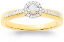 9ct-Diamond-Halo-Ring Sale