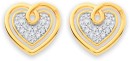 9ct-Diamond-Heart-Studs Sale