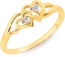 9ct-Diamond-Heart-Swirl-Ring Sale