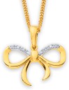 9ct-Diamond-Bow-Pendant Sale