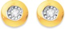 9ct-Diamond-Bezel-Stud-Earrings Sale