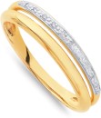 9ct-Diamond-Two-Row-Ring Sale