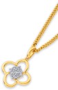9ct-Diamond-Flower-Pendant Sale