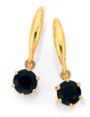 9ct-Black-Sapphire-Drop-Earrings Sale