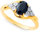 9ct-Oval-Shaped-Black-Sapphire-Diamond-Ring Sale