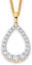 10ct-Element-Lab-Diamond-Pear-Pendant Sale