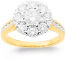 14ct-Element-Lab-Diamond-Cluster-Ring Sale