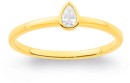10ct-Element-Lab-Diamond-Pear-Rubover-Band Sale