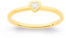 10ct-Element-Lab-Diamond-Heart-Rubover-Band Sale