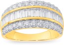 10ct-Element-Lab-Diamond-3-Row-Ring Sale