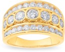 10ct-Element-Lab-Diamond-Diamond-3-Row-Ring Sale