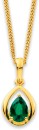 9ct-Created-Emerald-Open-Pear-Pendant Sale