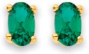 9ct-Created-Emerald-Stud-Earrings Sale