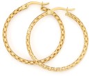9ct-2x25mm-Filigree-Hoop-Earrings Sale