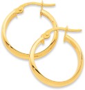 9ct-3x15mm-Half-Round-Hoop-Earrings Sale