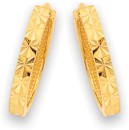 9ct-Diamond-Cut-Huggies Sale