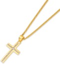 9ct-Cubic-Zirconia-Cross-Pendant Sale