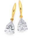 9ct-Cubic-Zirconia-Pear-Drop-Earrings Sale