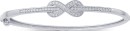 Sterling-Silver-Cubic-Zirconia-Infinity-Bangle Sale