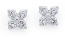 Sterling-Silver-Cubic-Zirconia-Flower-Studs Sale