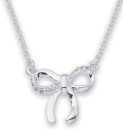 Sterling-Silver-Cubic-Zirconia-Bow-Necklet Sale