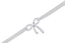 Sterling-Silver-21cm-Double-Chain-Bow-Bracelet Sale