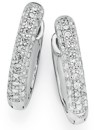Sterling-Silver-Pave-Set-Cubic-Zirconia-Rounded-Huggie-Earrings Sale