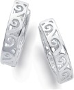 Sterling-Silver-15mm-Filigree-Huggie-Earrings Sale