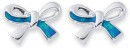 Sterling-Silver-Created-Blue-Opal-Bow-Studs Sale