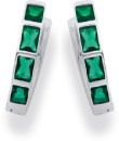 Sterling-Silver-Green-Cubic-Zirconia-Huggies Sale